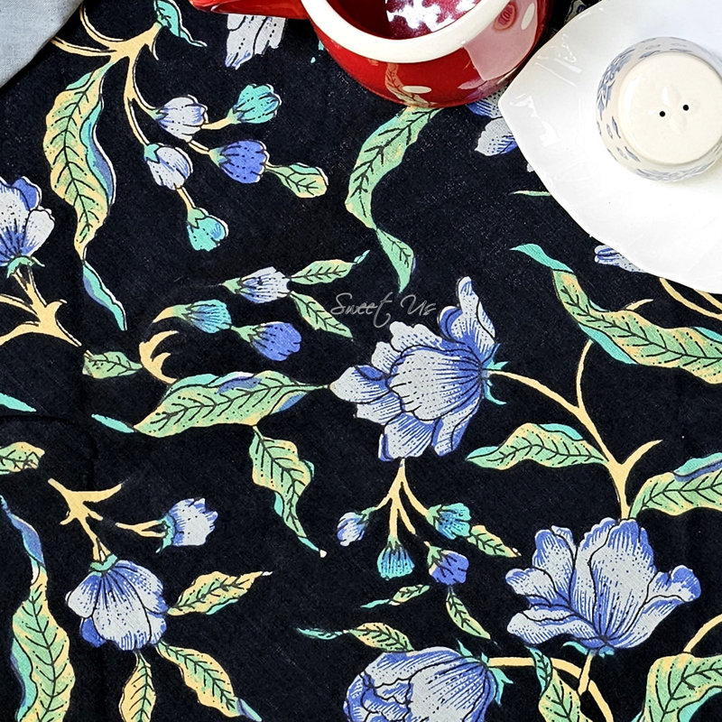 Nappe Grinnell, 70" Round, Noir bleu