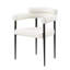 Ensemble de 2 chaises de salle à manger Woker, chaises de salle à manger de style moderne Mid-Century, chaises de salle à manger Sherpa-404621530-404621524