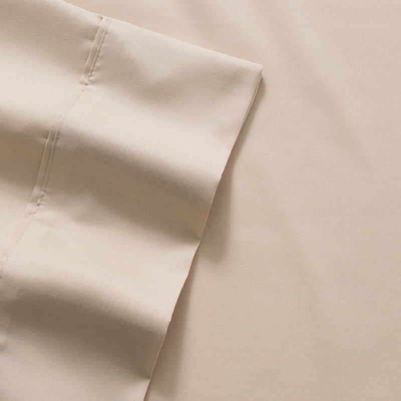 Beige Queen Microfiber Deep Pocket 6-Piece Sheet Set