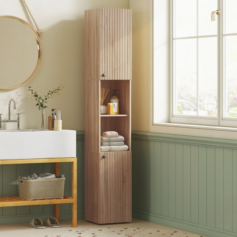 Engineered Wood Freestanding Bathroom Cabinet