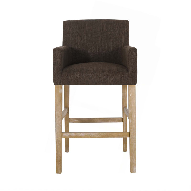 Tabourets de comptoir rembourrés de 30,5 po, Brun, 1, Naturel