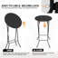 Table de patio pliante en plastique noir