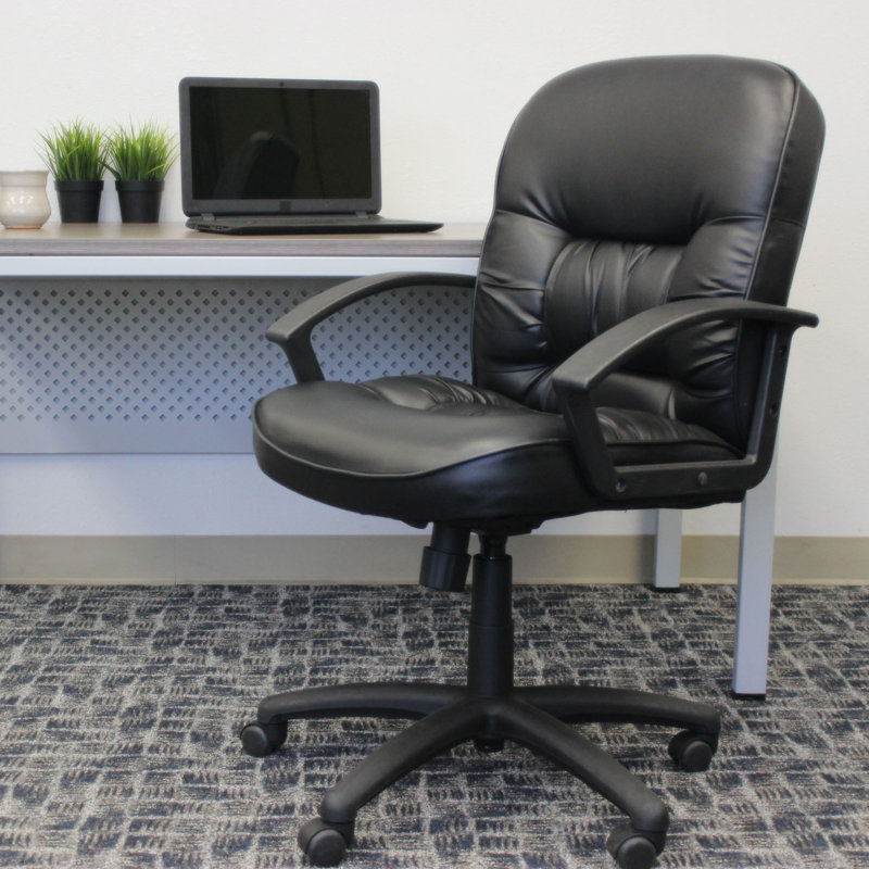 Ergonomic Vinyl Executive Chair, Spring