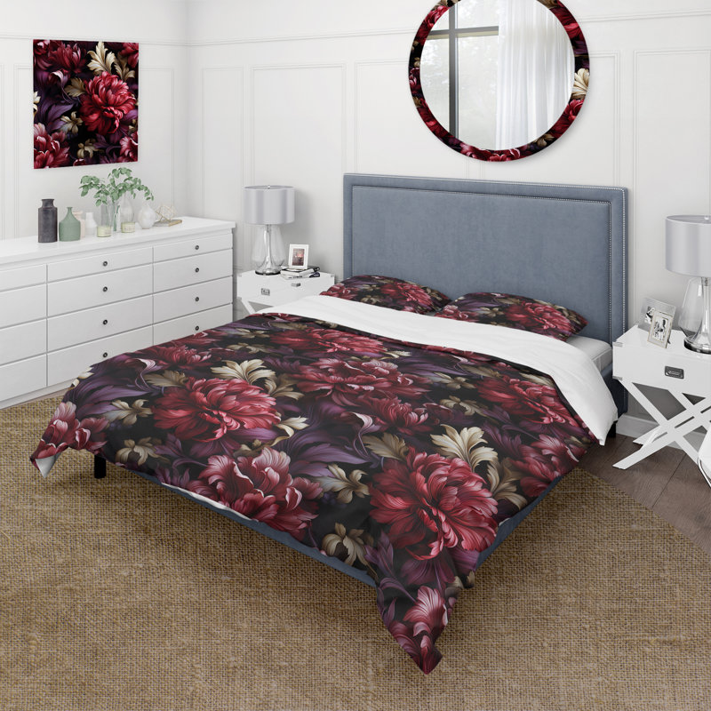 Ensemble de housse de couette Regency, Housse de couette pour grand lit et 2 taies décor