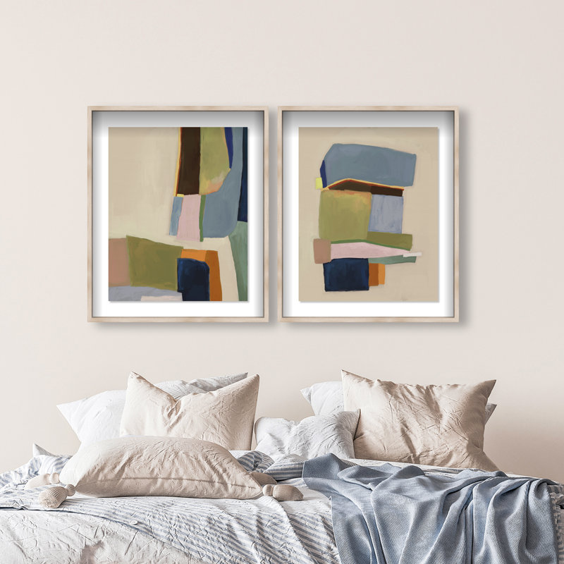 Colro View Set Set by Oliver Gal, 37.5" H x 31.5" W, Natural Oak Shadowbox