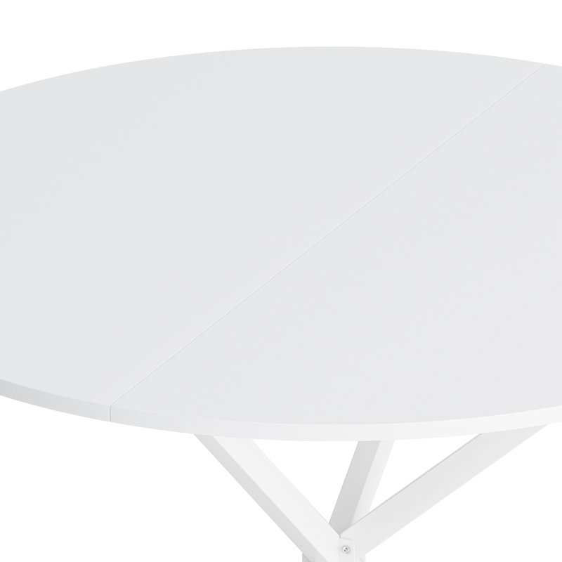 Removable-Top Occasional Dining Table With Matte Iron Legs