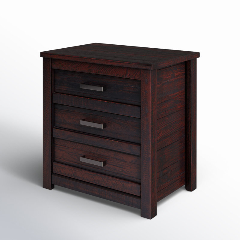 Romney 26'' W Solid Wood Nightstand, Antique Walnut