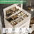 5-drawer Chest With Glass Tabletop, Storage Dresser Organizer With Inside Mirror & Lift Top Dresser For Bedroom, White&gray