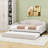Full Upholstered Tufted Daybed with Twin Trundle