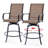 Patio Barstools Set Of 2, Swivel Outdoor Patio Bar Stools With PVC-coated polyester Fabric, Height Top Outdoor Chair 360° Swivel, All Weather Use, Ergonomic Comfort Bar Height Tall Stools For Outside-827240201