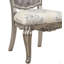 Ensemble de 2 chaises d'appoint en velours et finition platine antique