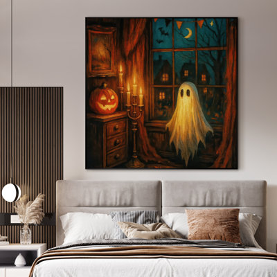 Très grand fantôme mignon, reproduction d'art gothique d'Halloween pour le salon ou la chambre à coucher, assemblage requis (assemblage requis)