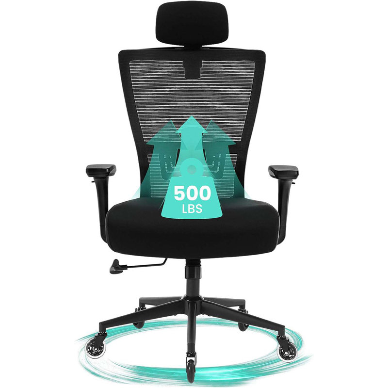 Chaise de bureau ergonomique Mid-Century à hauteur réglable et pivotante avec tissu respirant pour un confort de bureau à domicile