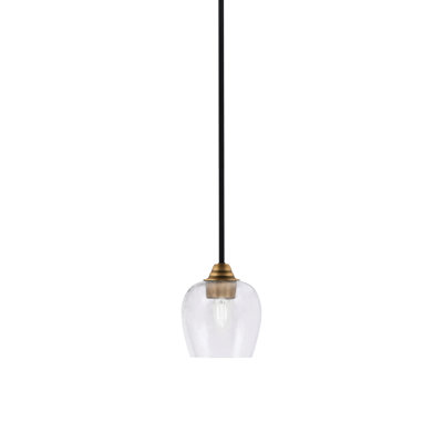 Luminaire suspendu suspendu Paramount avec verre à bulles 6 po