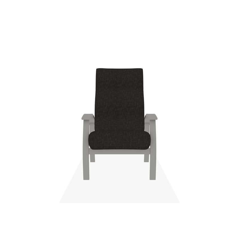 Chaise à dossier profond réglable en hauteur Belle Isle, Neige, Étain