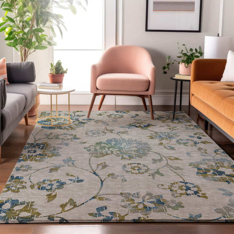 Premium Machine Washable Prisco Taupe Rug, Rectangle 3' x 5'