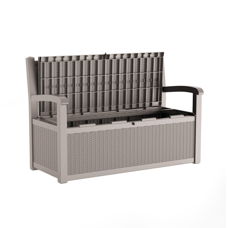 Boîte de rangement pour terrasse 70 gallons, Gris