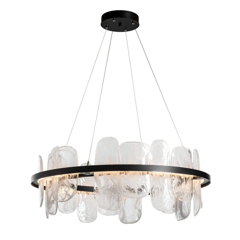 Vitre 1 - Light Wagon Wheel LED Pendant, Black