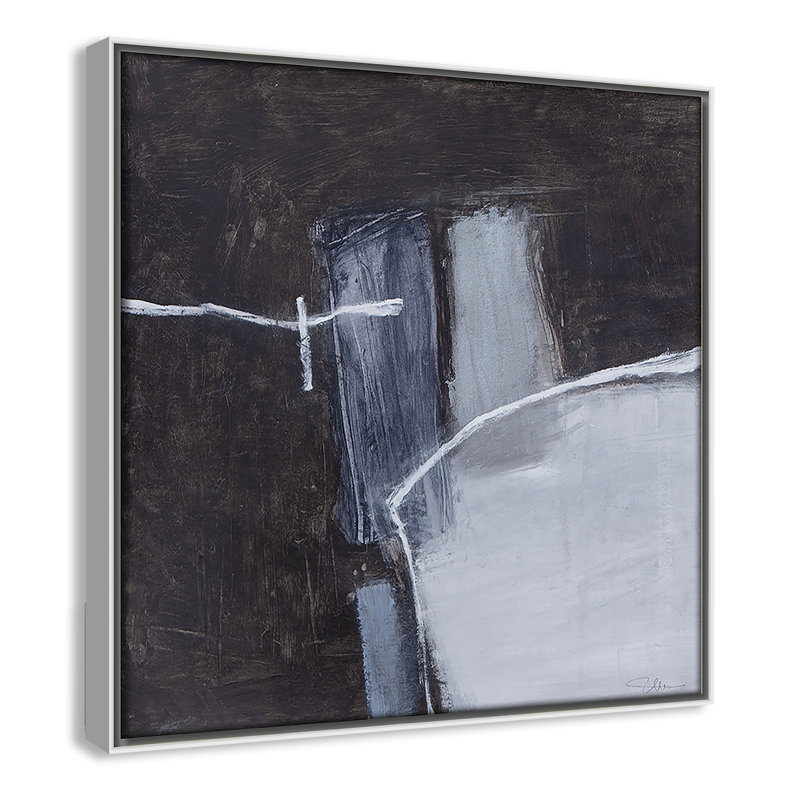 Graphite Gemstones I Print by Casa Fine Arts, 13.5" H x 13.5" W, White
