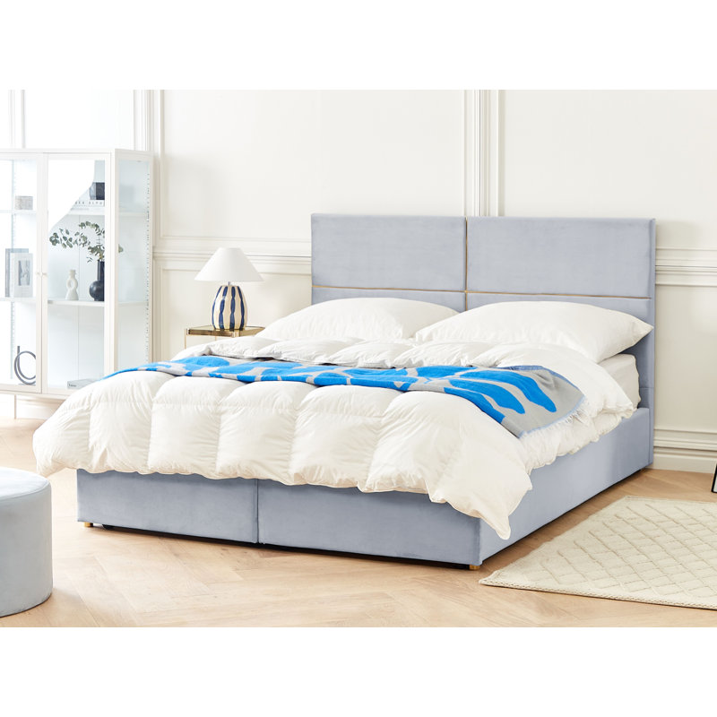 Okeden Upholstered Bed, Super King (6'), Light Grey