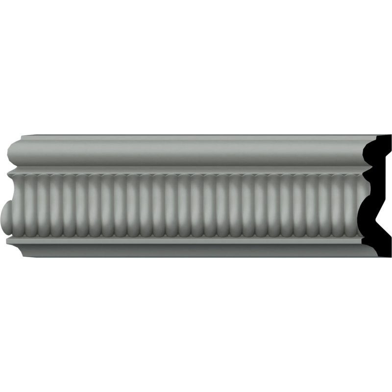 Primed White Geometric Urethane Chair Rail Moulding