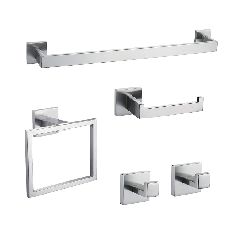 5 - Piece Bathroom Hardware Set, Brushed Nickel