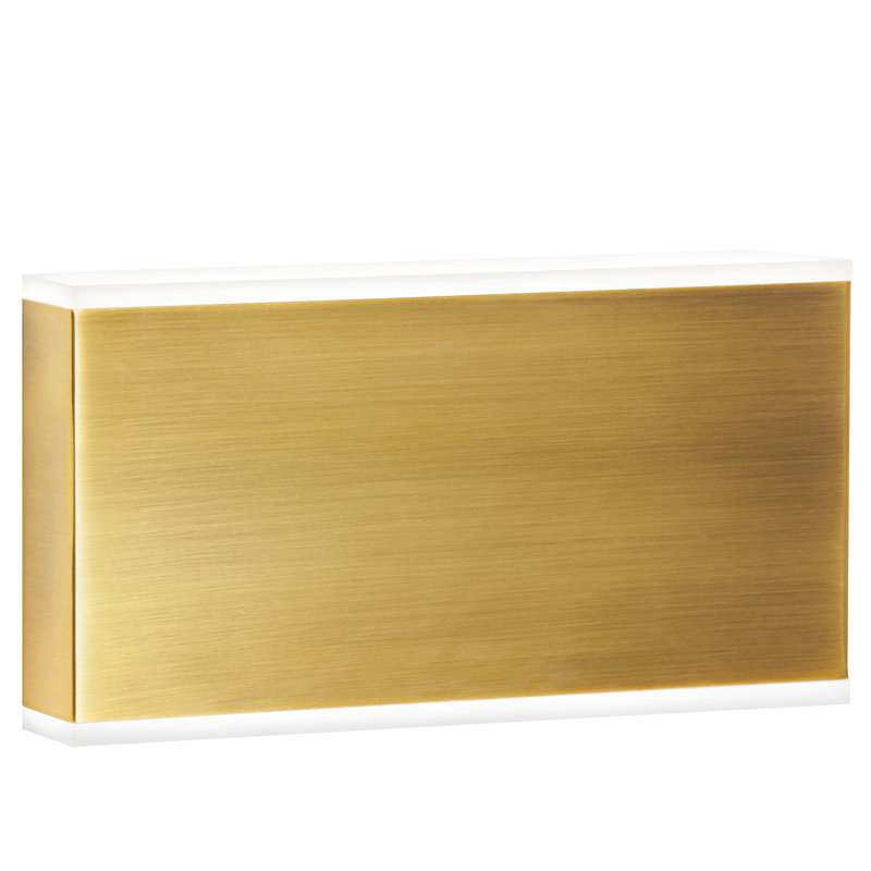 Tarbox Steel LED Flush Mounted Sconce, Aged Brass