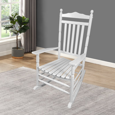Chaise berçante d'extérieur blanche pour balcon ou porche | Idée de cadeau