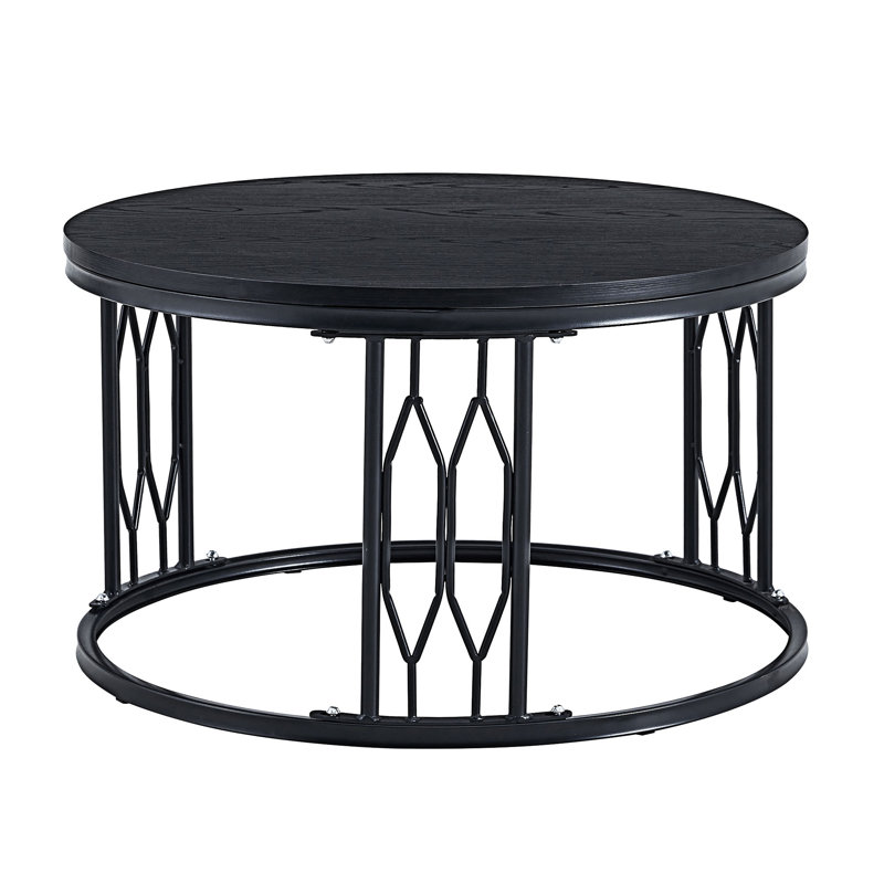 Table basse ronde, Noir