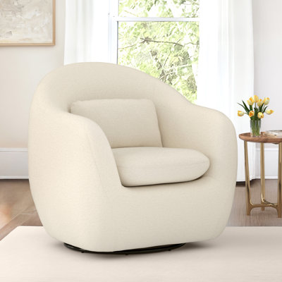 Alma Upholstered Swivel Barrel Chair