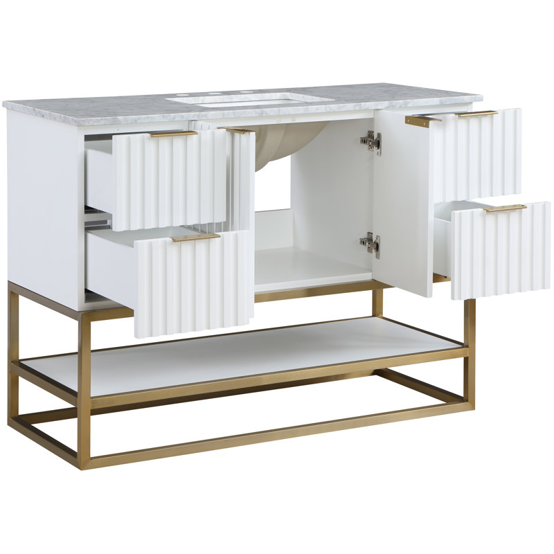 Meuble-lavabo Kleier, Blanc