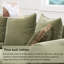 110.24" American Vintage Light Luxury Green Fabric Sofa, Straight Sofa for Living Room