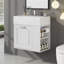Meuble-lavabo flottant mural moderne avec lavabo intégré et tablettes réglables parfaites pour économiser de l'espace-2117337298