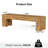 Rustic Solid Wood Dining Bench, 63" Extra Long Farmhouse Kitchen Bench with Sturdy Frame-1762444046