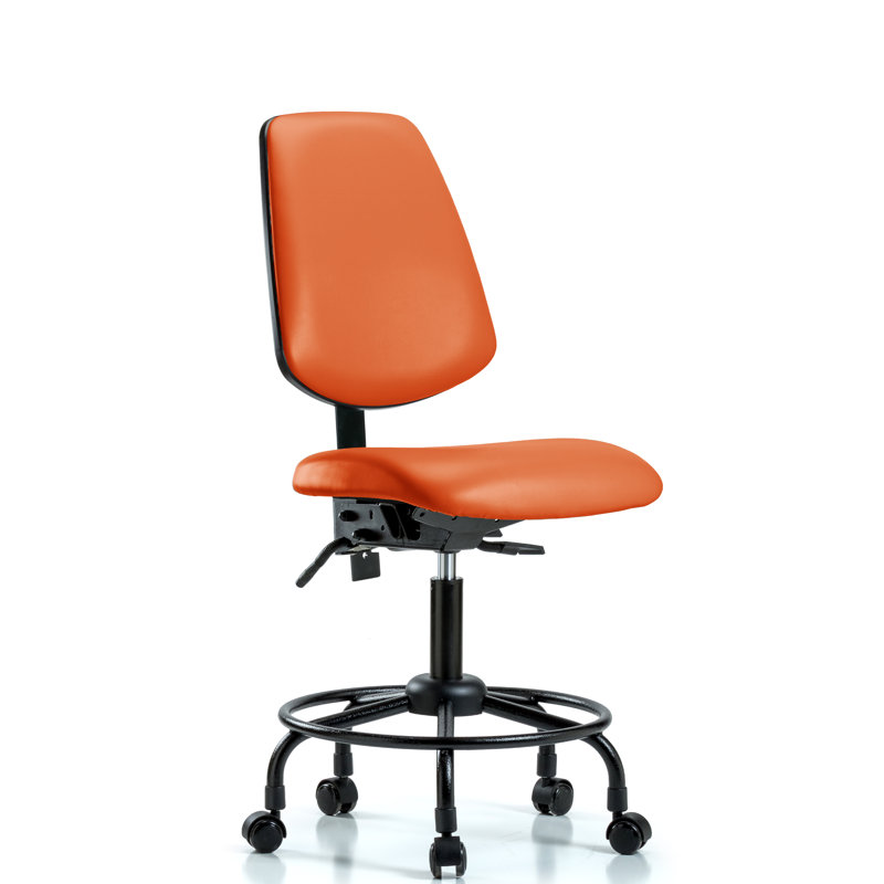 Chaise de dessinateur Eloise, Roulettes, Inclus, Orange