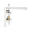 Table de bar H 43,1 po, 3 tablettes, blanc - Cuisine