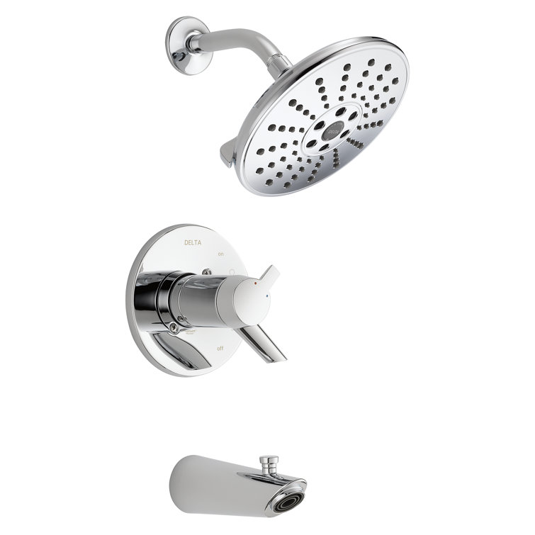 Compel Thermostatic Tub and Shower Faucet with Valve and Multichoice Universal Valve