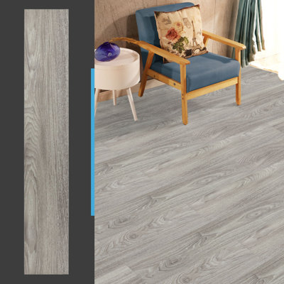 Art3d 6 po x 36 po, plancher auto-adhésif en vinyle, carrelage auto-adhésif, paquet de 36, paquet de 54 pieds carrés