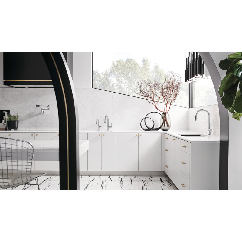 Beverage Faucet with Arc Spout, Chrome