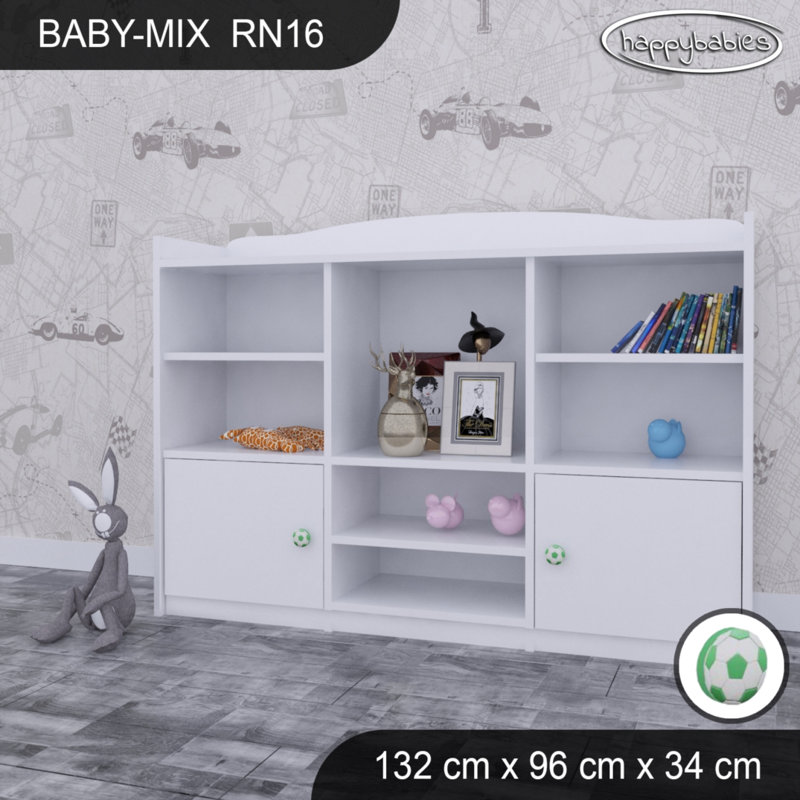 96cm H X 132cm W Kids Cube, White/Green
