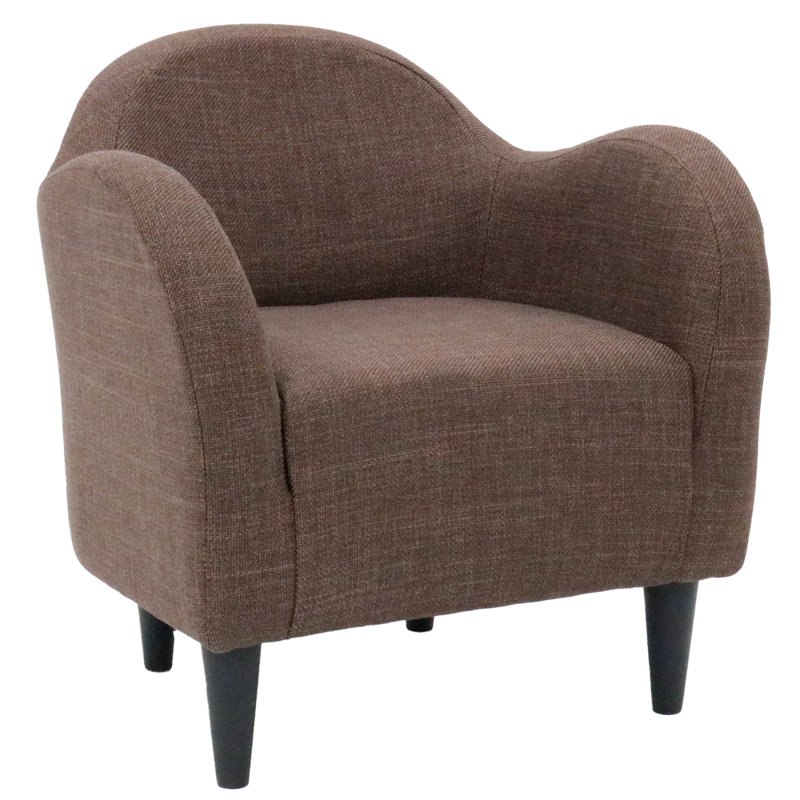 Reider Upholstered Armchair, Brown Polyester Blend