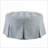 Ottoman, 32'' Round Tufted Skirted Cocktail with Black Noir Legs | Upholstered | Charcoal Gray