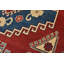 Tapis rouge en laine noué à la main de conception unique 8 pi 5 po x 11 pi 8 po Gabbie
