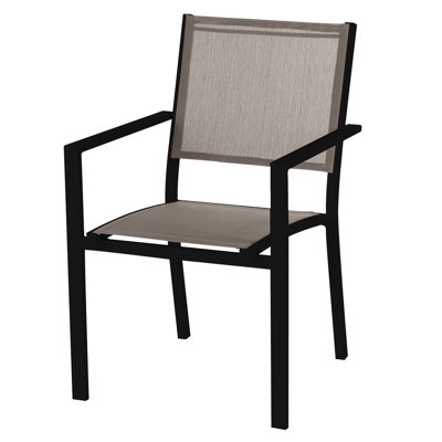Zuckerman Stacking Patio Dining Armchair with Cushion