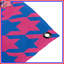 Tapisserie murale rose et bleu pied-de-poule - Décoration murale pied-de-poule-357625246