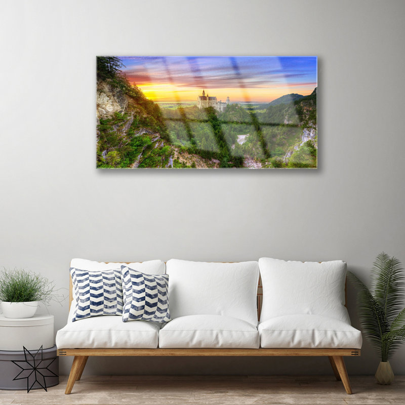 Landscape Mountains - Unframed Photograph on Glass