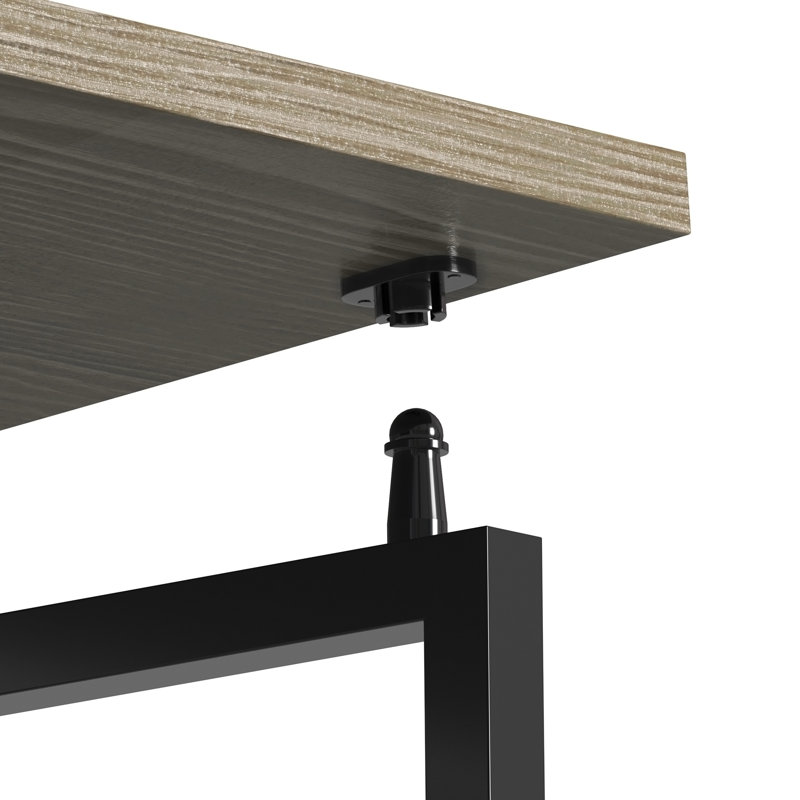 Space Saving Folding Desk Writing Desk, Natural/Black