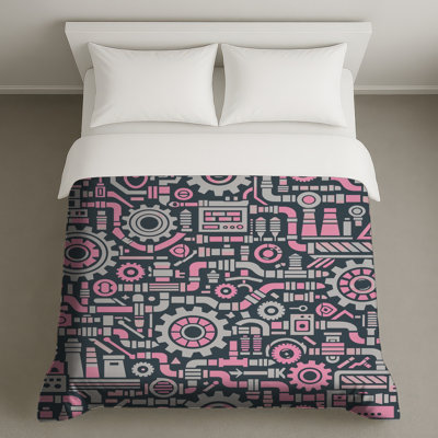 Industrial Gear Pattern Duvet Covers