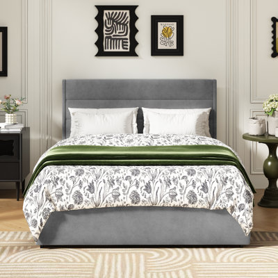Brezzy Upholstered Storage Bed with Wingback