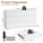 6 Drawer Dresser For Bedroom, 53" Wide Wood Dresser & Chests Of Drawer With Hidden Handles& Curved Profile Design, Wooden Dresser TV Stand For Bedroom, In-Wall Closets., Living Room, Hallway-2104082237